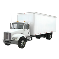 3D Rendering of a Delivery Truck on Transparent Background png