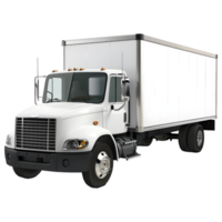 3D Rendering of a Delivery Truck on Transparent Background png