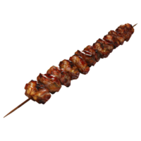 3D Rendering of a Grilled Chicken Pieces Stick on Transparent Background png