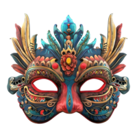 3D Rendering of a Brazilian Carnival Face Mask on Transparent Background png