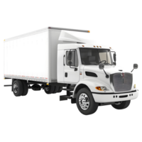 3D Rendering of a Delivery Truck on Transparent Background png