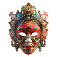 3d tolkning av en brasiliansk karneval ansikte mask på transparent bakgrund png