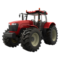 3D Rendering of a Farming Tractor on Transparent Background png