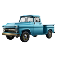 3D Rendering of a Vintage Truck on Transparent Background png