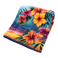 3D Rendering of a Colorful Bathroom Cloth on Transparent Background png