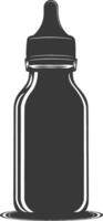 silhouette baby bottle full black color only vector