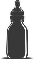 silhouette baby bottle full black color only vector