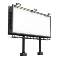 3D Rendering of a Billboard Mockup in the City on Transparent Background png