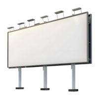 3D Rendering of a Billboard Mockup in the City on Transparent Background png