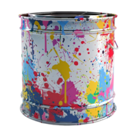3D Rendering of a Paint Box for Painter on Transparent Background png
