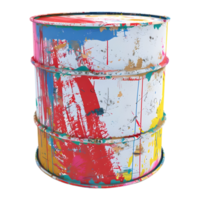 3D Rendering of a Paint Box for Painter on Transparent Background png