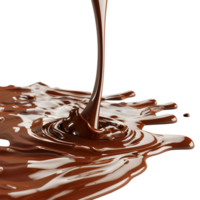 3D Rendering of a Chocolate Splashes on Transparent Background png