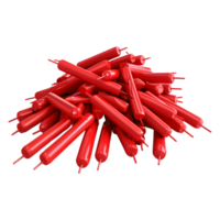 3D Rendering of a Red Crackers on Transparent Background png