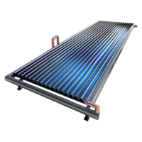 3d representación de un presurizado calor tubo solar panel en transparente antecedentes png