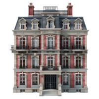 3d le rendu de une Résidentiel bâtiment sur transparent Contexte png