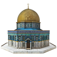 3D Rendering of a Dome of The Rock on Transparent Background png