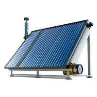 3D Rendering of a Pressurized heat pipe solar panel on Transparent Background png