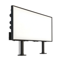 3D Rendering of a Billboard Mockup in the City on Transparent Background png