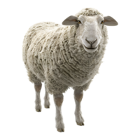 3D Rendering of a Sheep Standing on Transparent Background png