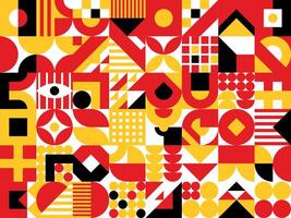 Abstract modern geometric pattern in yellow or red vector