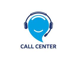 Call center icon, customer support service symbol vector