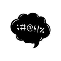 Comic swear speech bubble expletive dialogue cloud vector