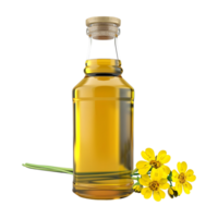 3D Rendering of a Sunflower Oil Bottle on Transparent Background png