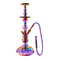 3d representación de un narguile shisha en transparente antecedentes png