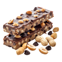 3D Rendering of a Almond Chocolate Bar on Transparent Background png