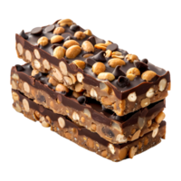 3D Rendering of a Almond Chocolate Bar on Transparent Background png