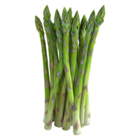 3d le rendu de une Frais brut asperges sur transparent Contexte png