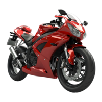 3d Renderização do uma luxo pesado moto em transparente fundo png