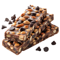 3D Rendering of a Almond Chocolate Bar on Transparent Background png