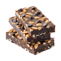 3D Rendering of a Almond Chocolate Bar on Transparent Background png