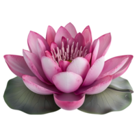 3D Rendering of a Nelumbo nucifera flower on Transparent Background png