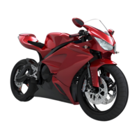 3D Rendering of a Luxury Heavy Motorbike on Transparent Background png