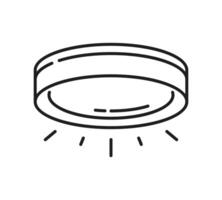 Ceiling lamp line icon, lighting and light fixture vector