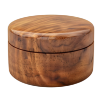 3D Rendering of a Wooden Rounded Stool on Transparent Background png