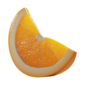 3d Rendern von ein Orange Obst Scheibe auf transparent Hintergrund png
