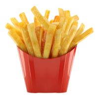 3D Rendering of a French Fries on Transparent Background png
