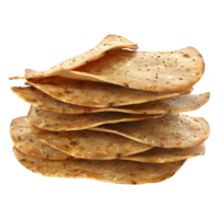 3D Rendering of a Spicy Triangular Chips on Transparent Background png