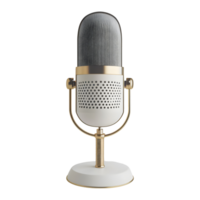 3D Rendering of a Studio Microphone on Transparent Background png