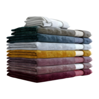 3D Rendering of a Stack of Towels on Transparent Background png