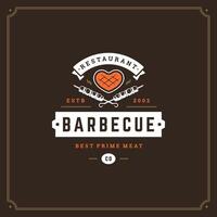 Grill restaurant logo illustration. vector