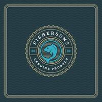 Seafood restaurant logo illustration. vector