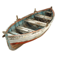 Vintage Rusted Boat on Transparent background png