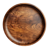 Round Wooden Tray on Transparent background png