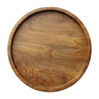 ronde houten dienblad Aan transparant achtergrond png