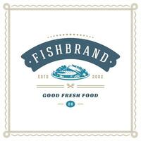 Seafood restaurant logo illustration. vector