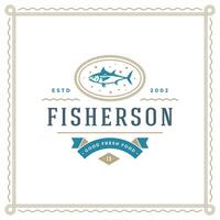 Seafood restaurant logo illustration. vector